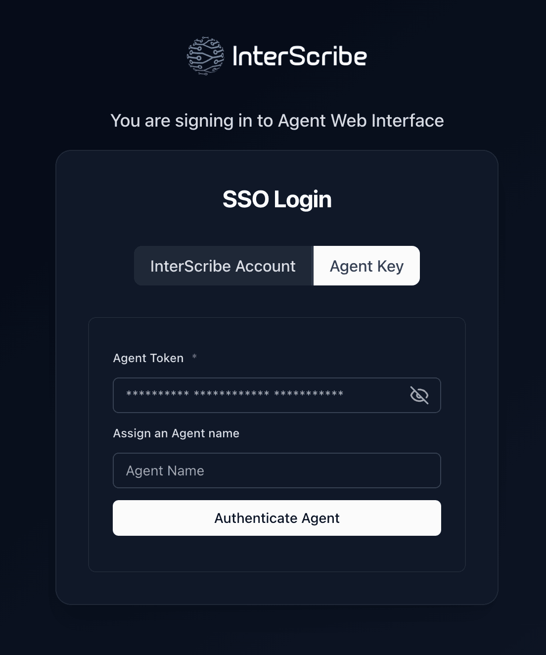Screenshot – Web Agent Interface