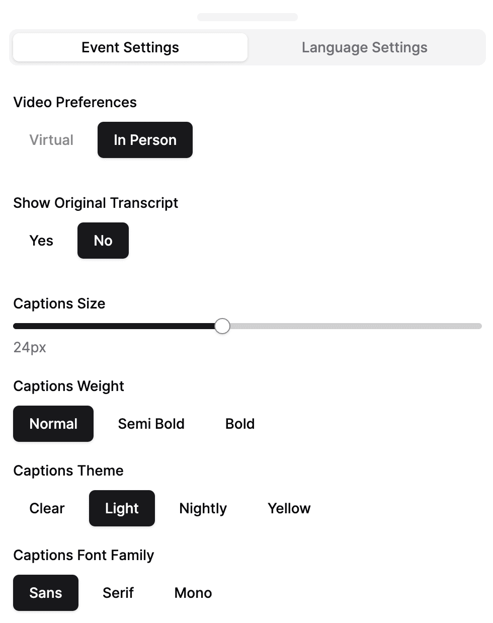 Screenshot – Language Selector